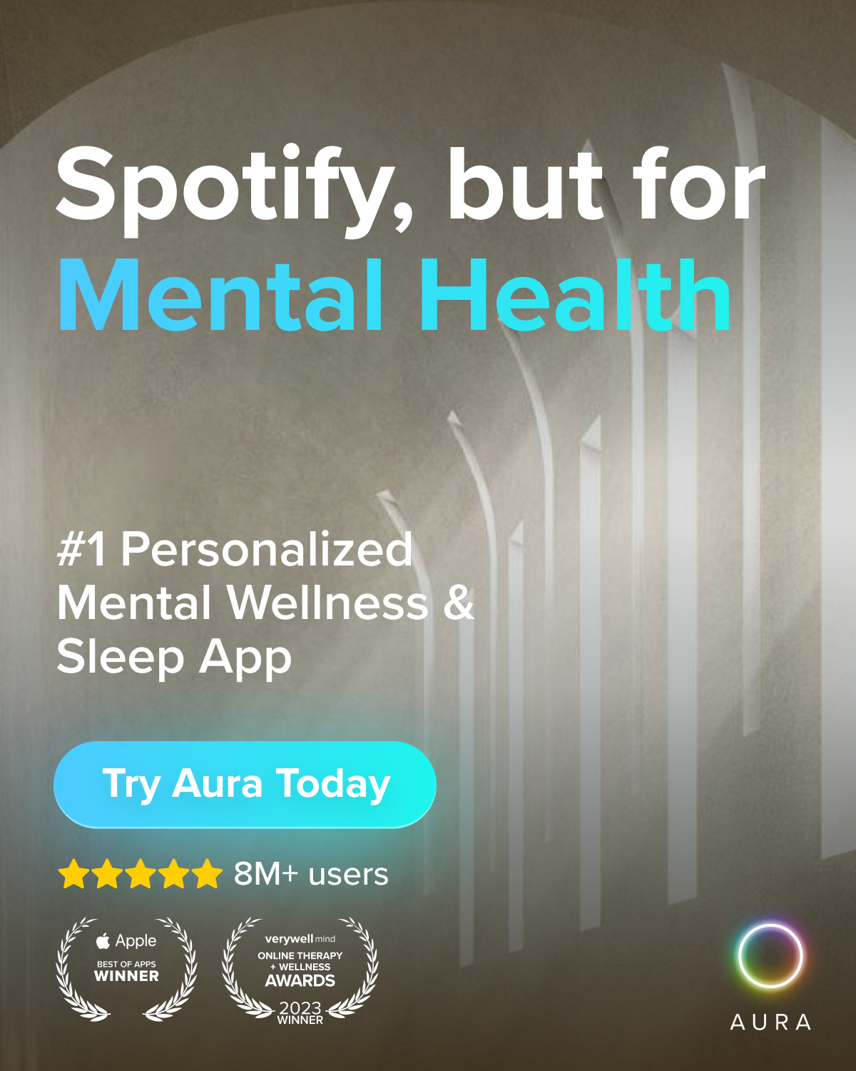 Aura: Find peace every day Facebook ad