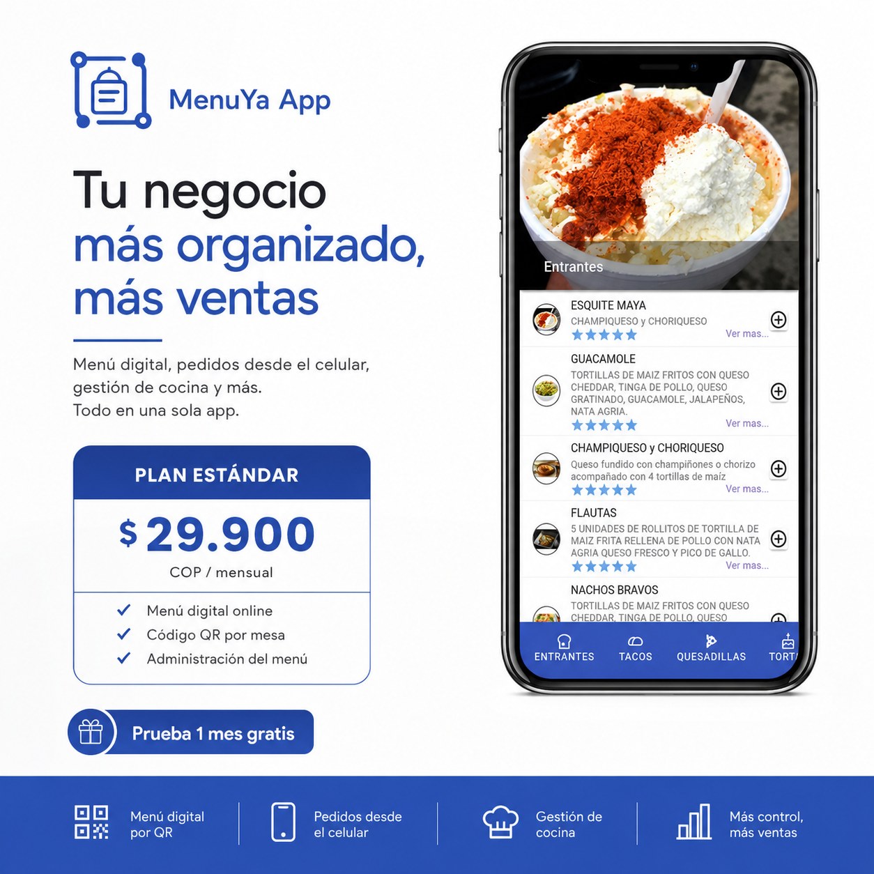 Menu Ya App Facebook ad: ¿Aún tomas pedidos por WhatsApp o papel?