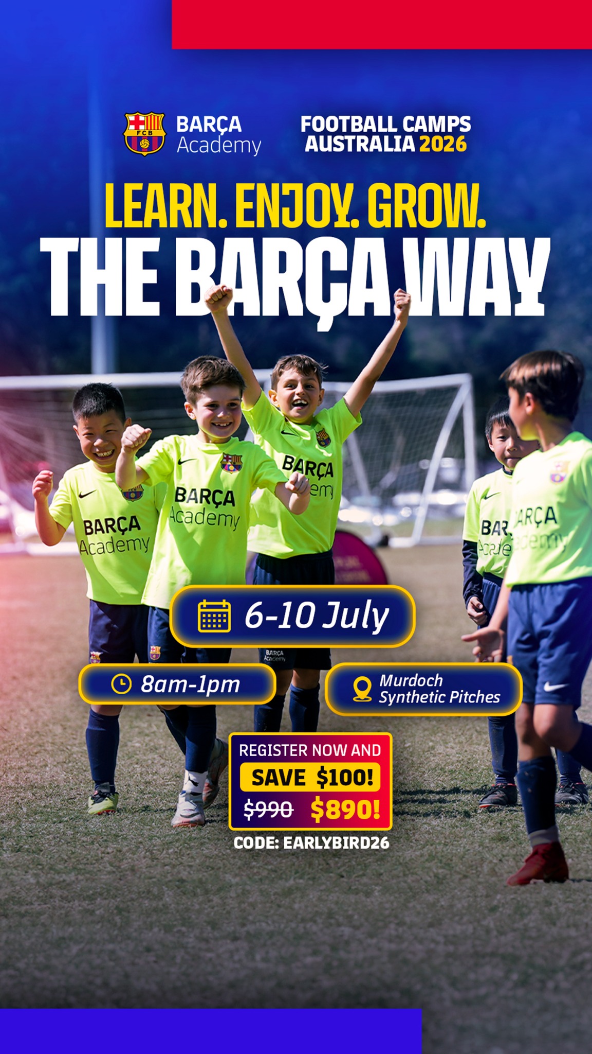 Barça Academy Australia & New Zealand Facebook ad