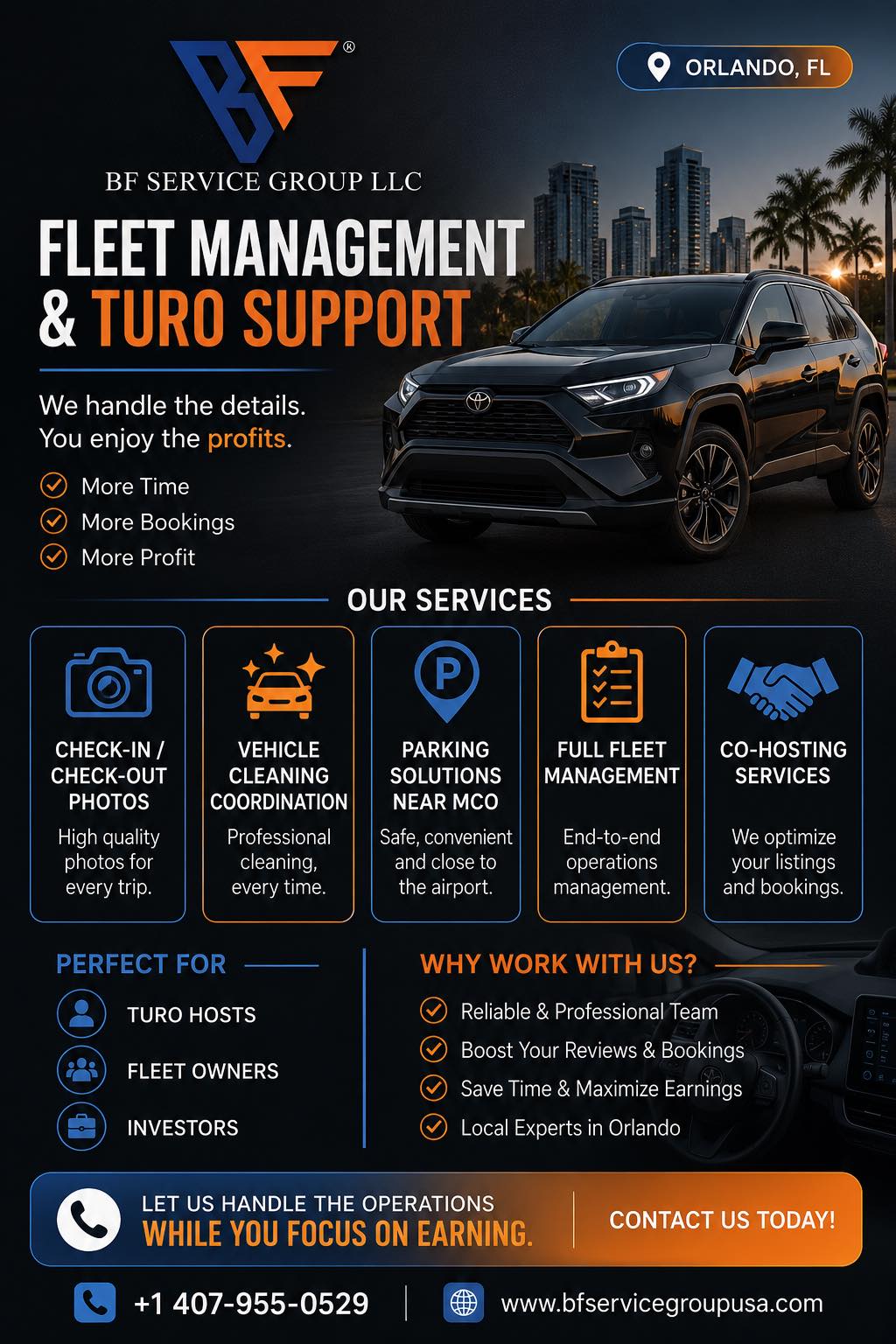 B F Service Group Facebook ad: Car Rental Fleet Management Turo | Bf Service Group LLC…