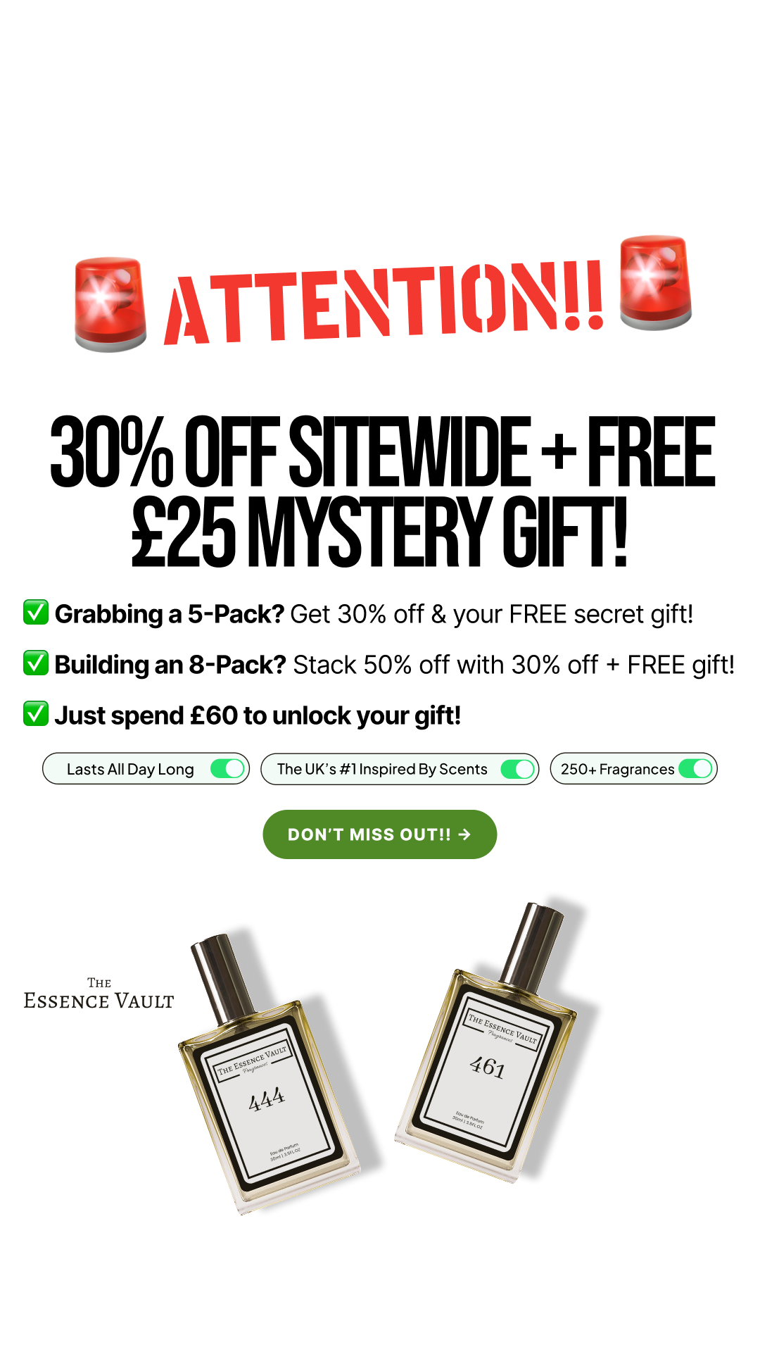 The Essence Vault Facebook ad