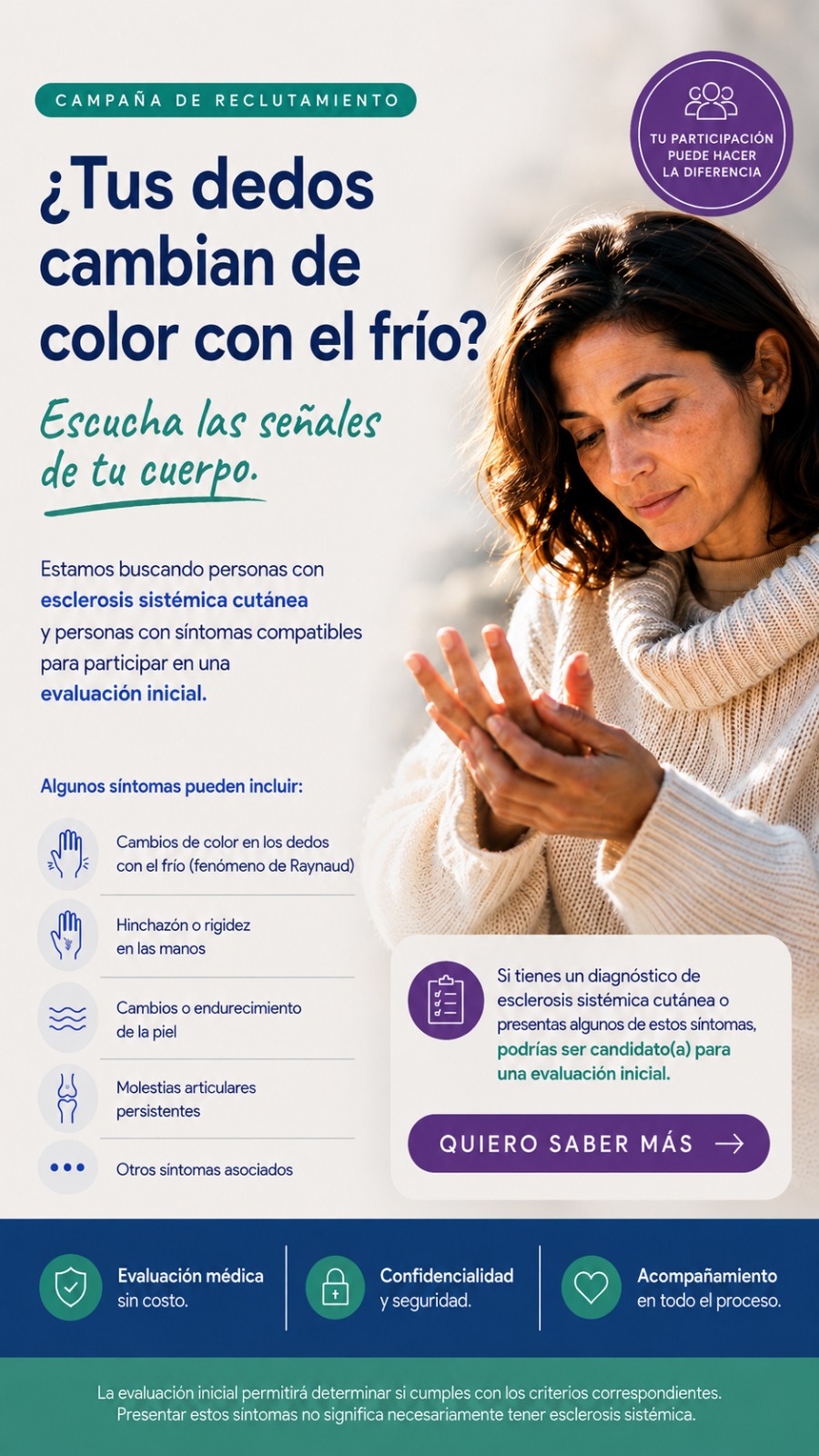 Enroll Chile Facebook ad: ¿Tus dedos cambian de color con el frío?