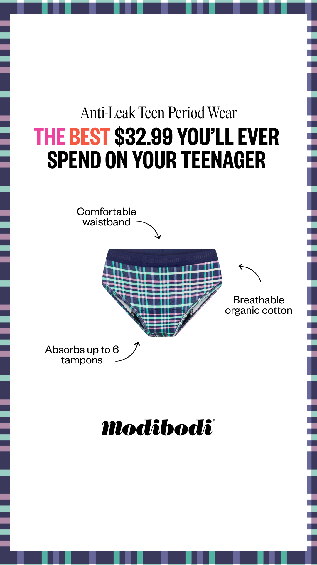 Modibodi Teen Facebook ad