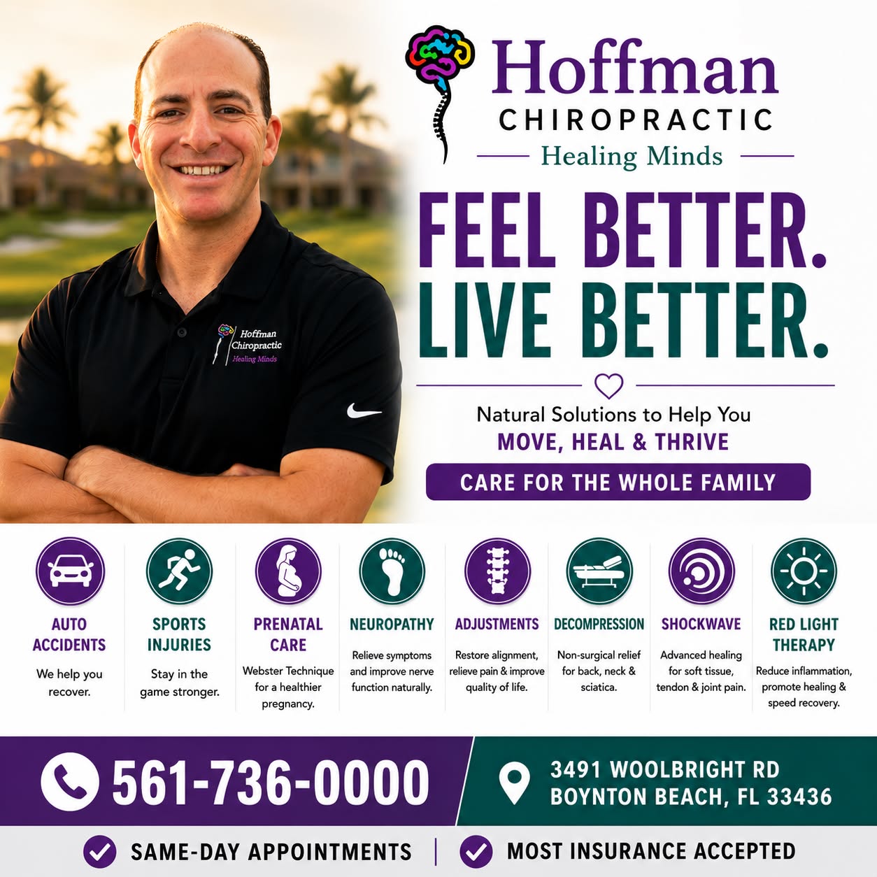Hoffman Chiropractic Facebook ad: Hoffman Chiropractic Boynton Beach FL