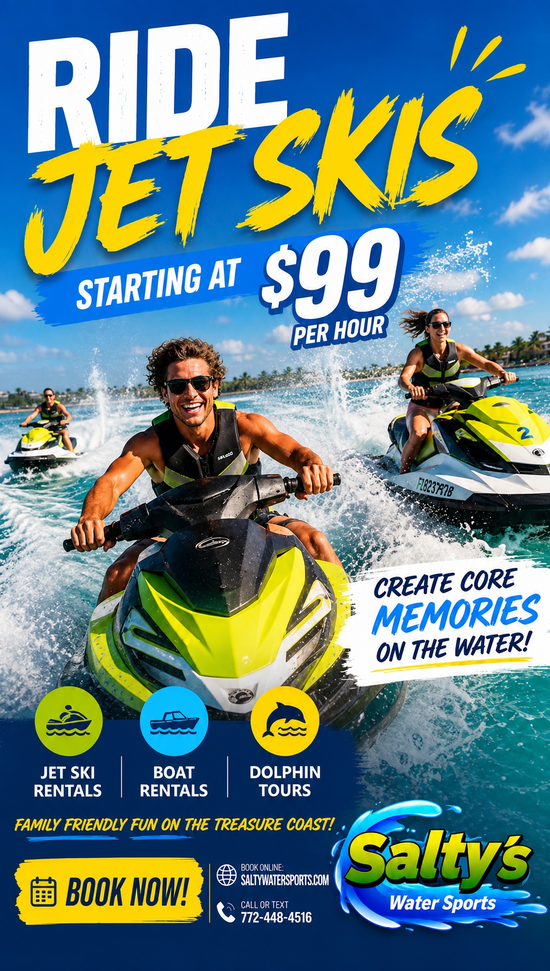 Salty’s Water Sports Boat & Jet Ski Rental Facebook ad