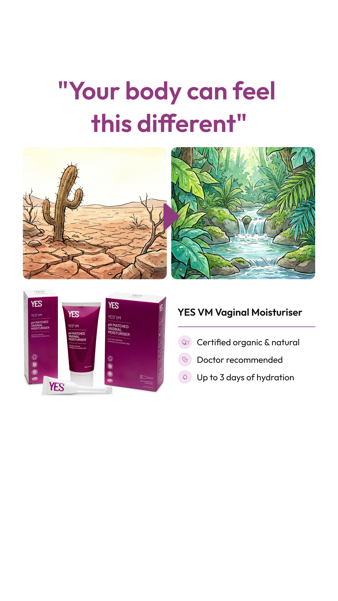 YES - The Organic Intimacy Company Facebook ad