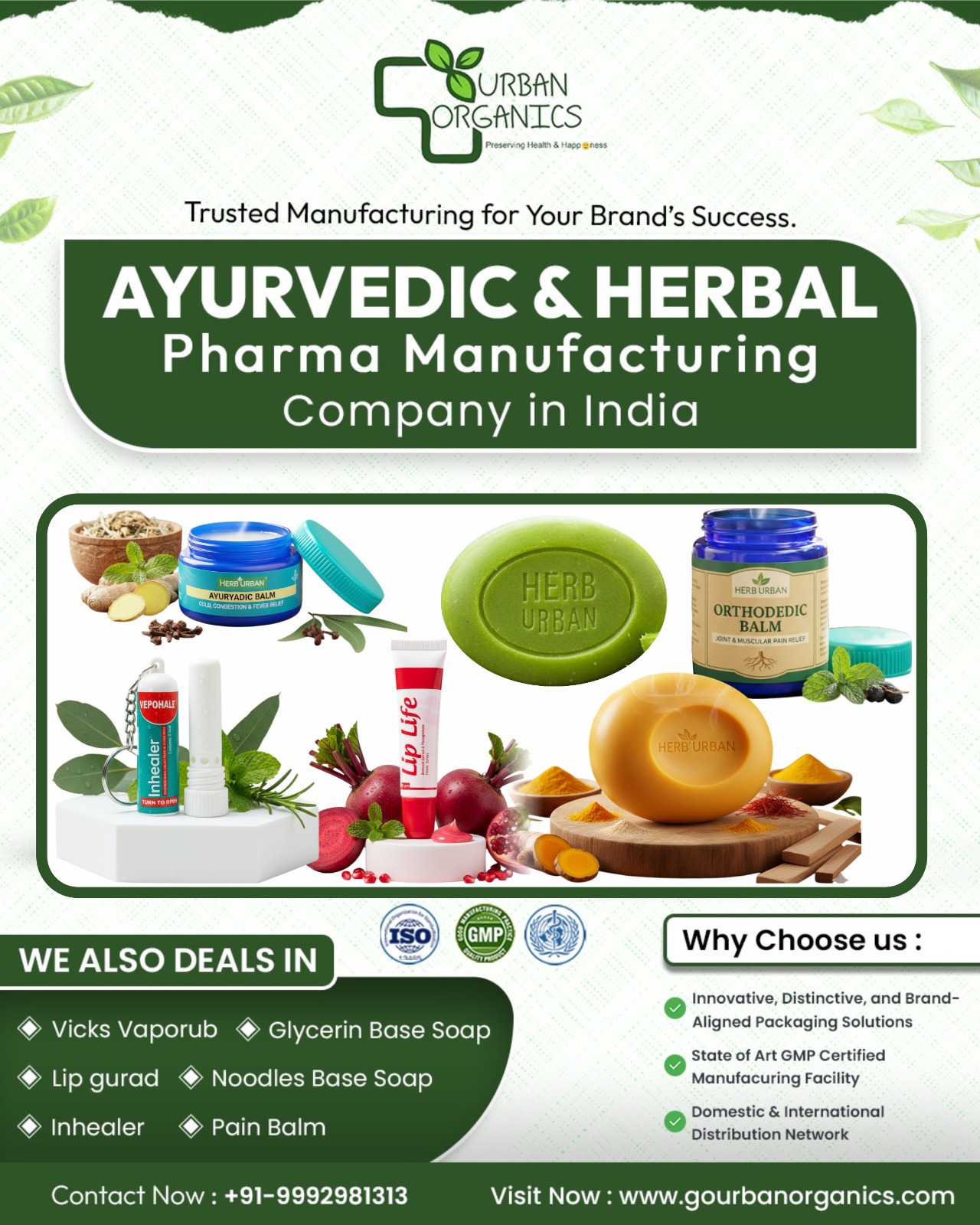 Urban organics - Herbal Product, Third Party Manufacturing Facebook ad: Start Your Cosmetic Brand