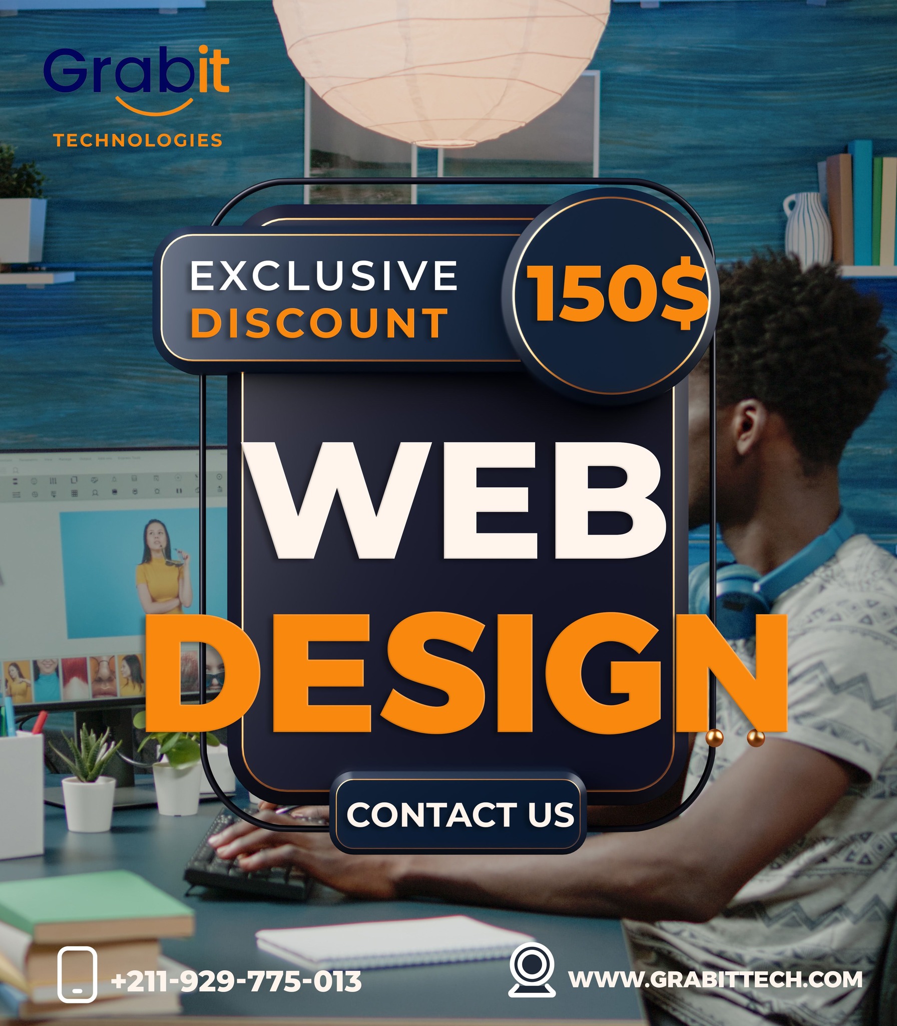 GraBit Technologies Facebook ad: Elevate Your Brand with a Stunning Website