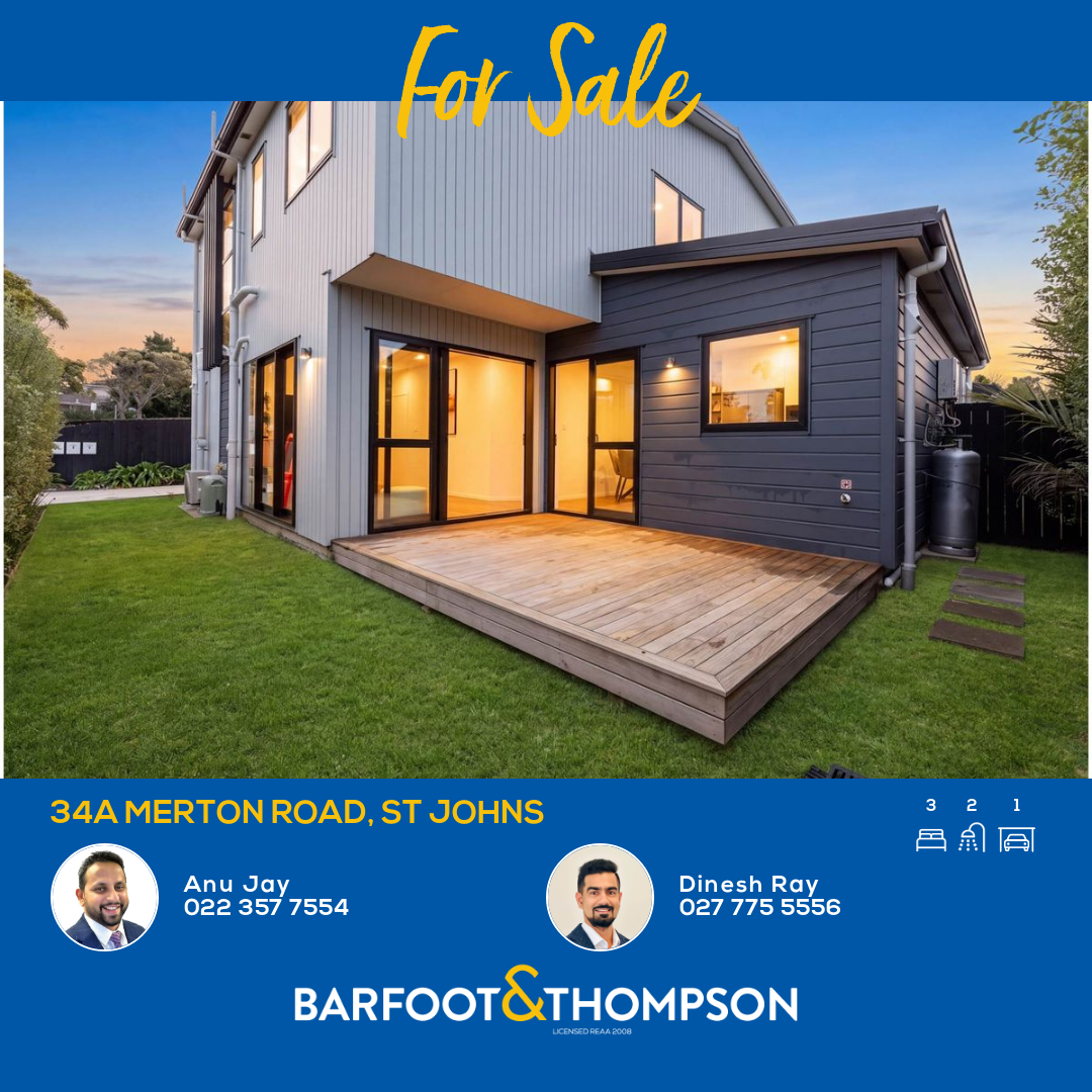 Barfoot & Thompson Stonefields Real Estate Facebook ad: 34A Merton Road, St Johns