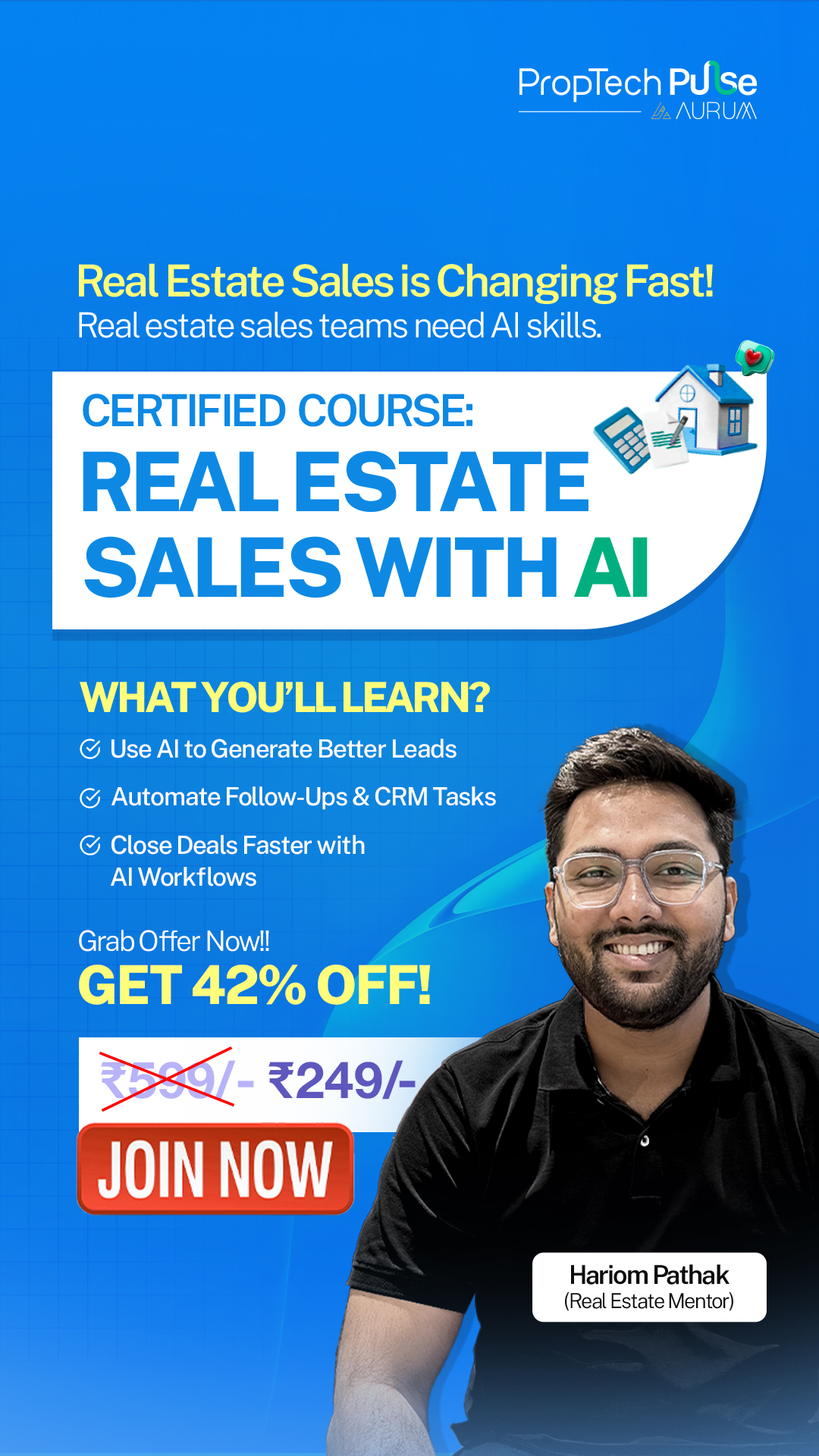 Aurum PropTech Limited Facebook ad: Real Estate Sales With AI