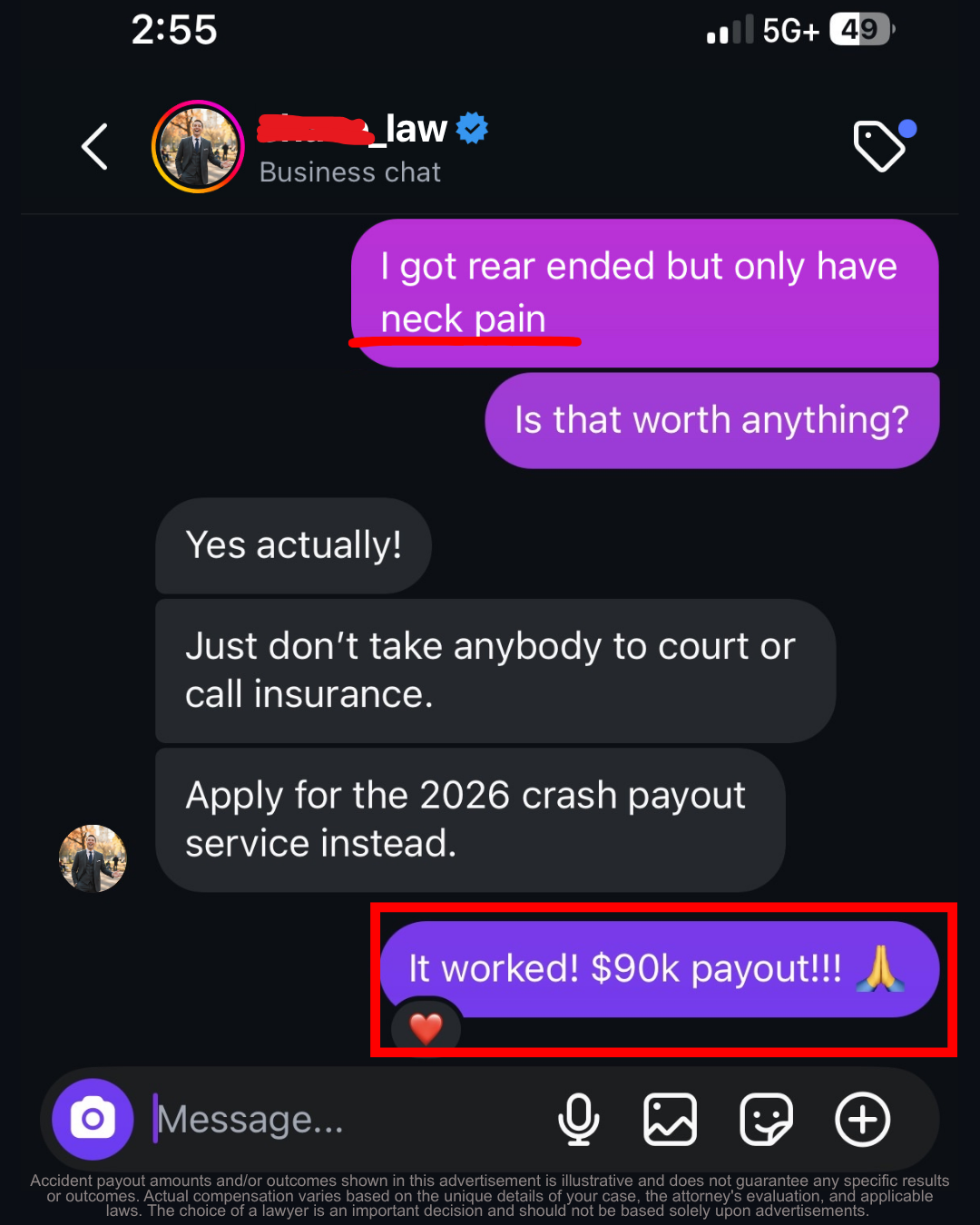 Accident Connect Facebook ad