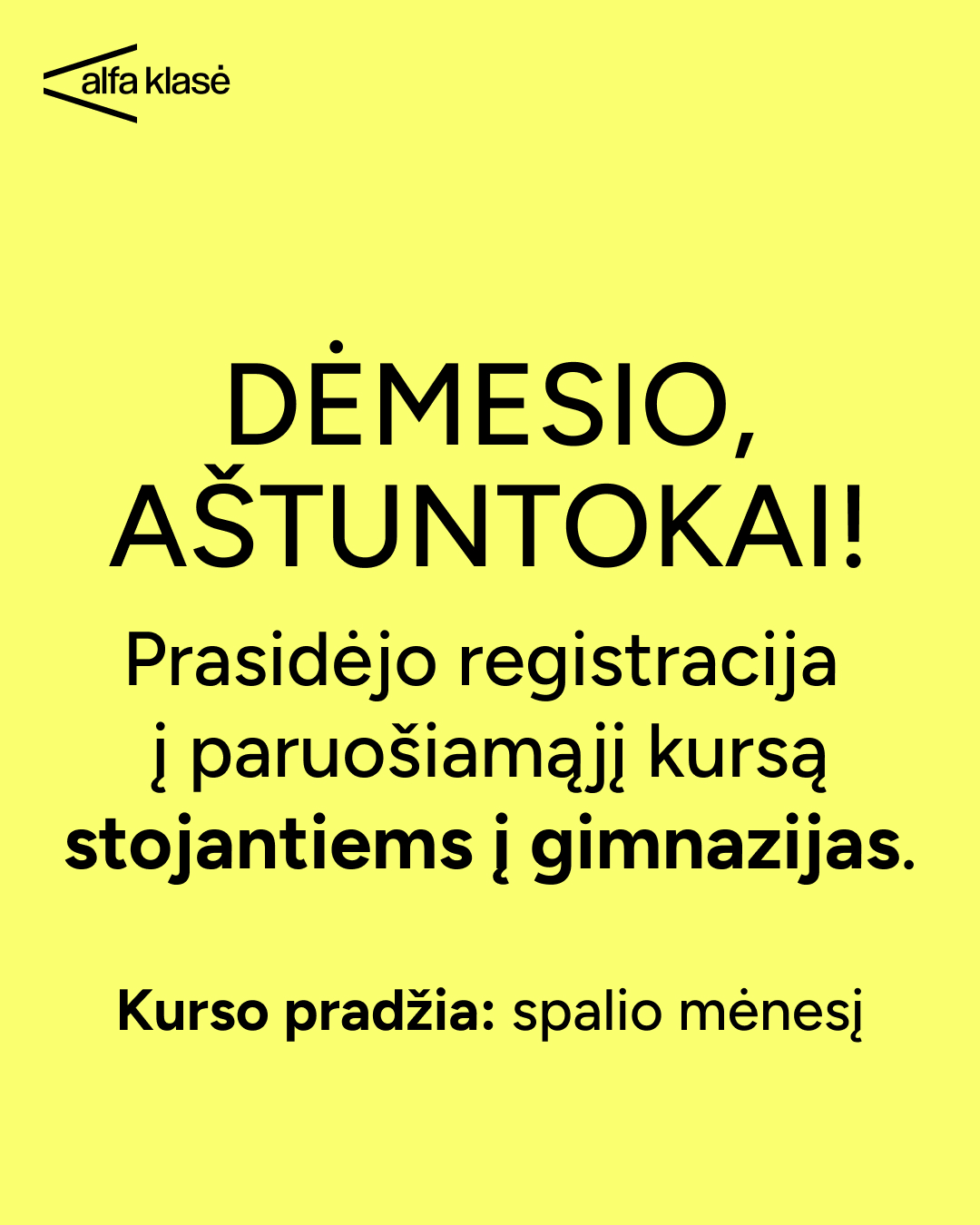 Alfa Klasė Facebook ad