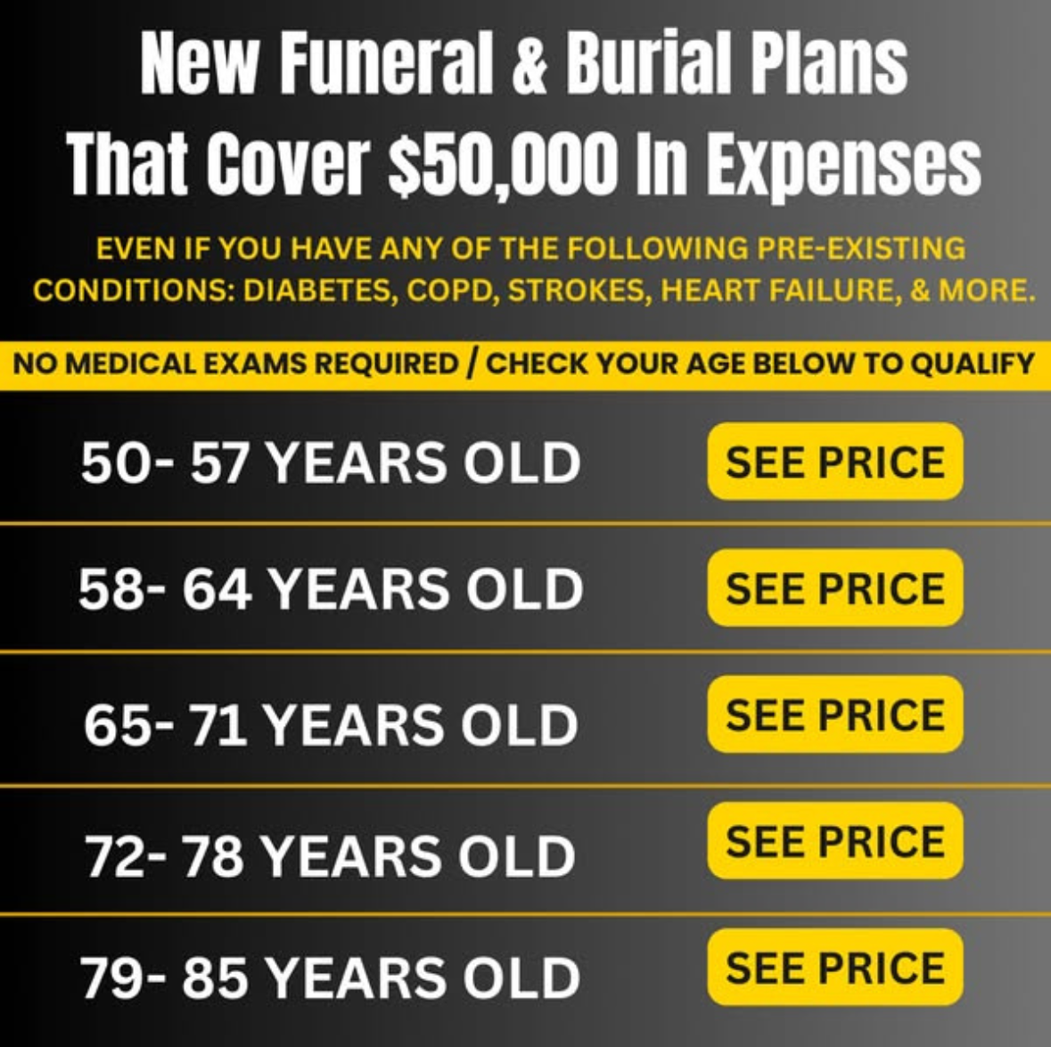 Senior Burial Coverage Facebook ad