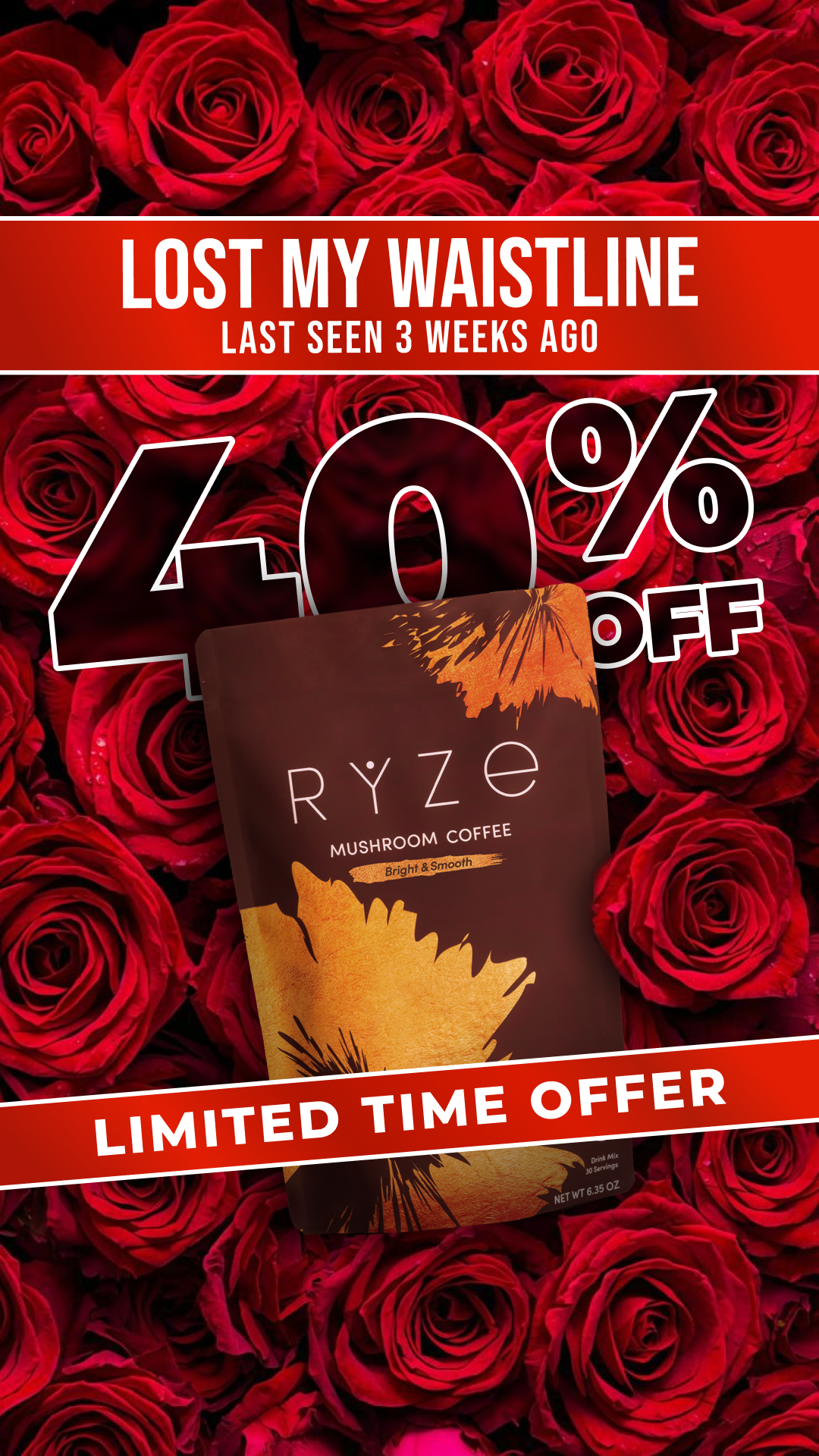 RYZE Superfoods Facebook ad