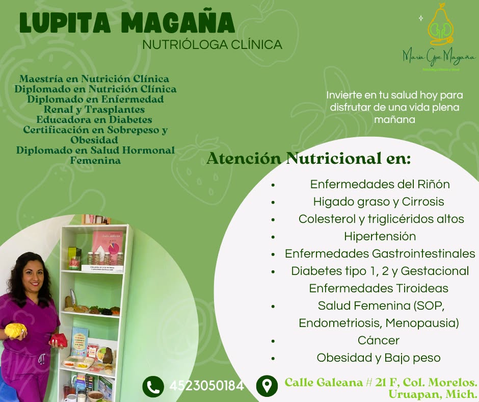 Lupita Magaña Nutriologa clínica y Renal Facebook ad: Bienvenidos a esta página donde recibirás orientación…