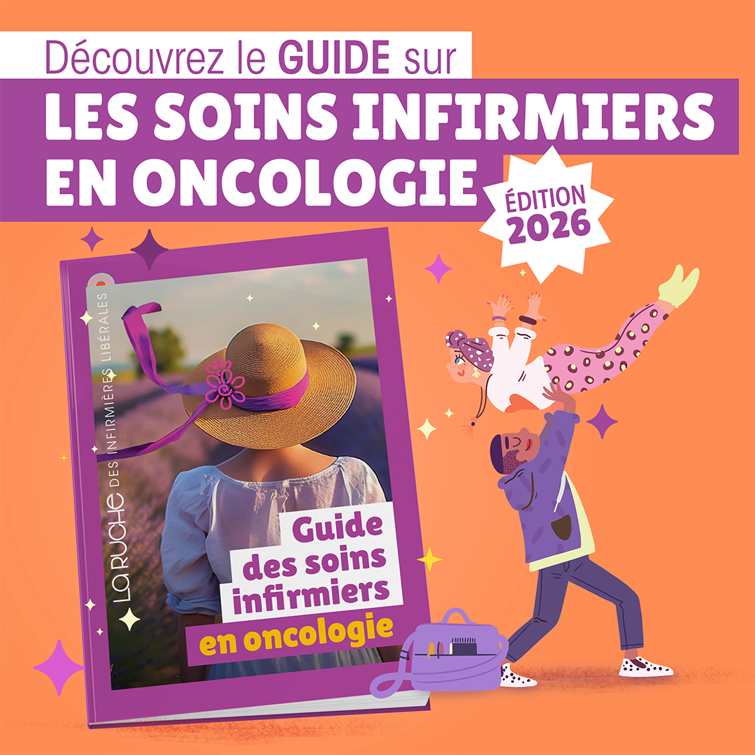 La Ruche des infirmières libérales Facebook ad: Guide gratuit - Soins infirmiers en oncologie