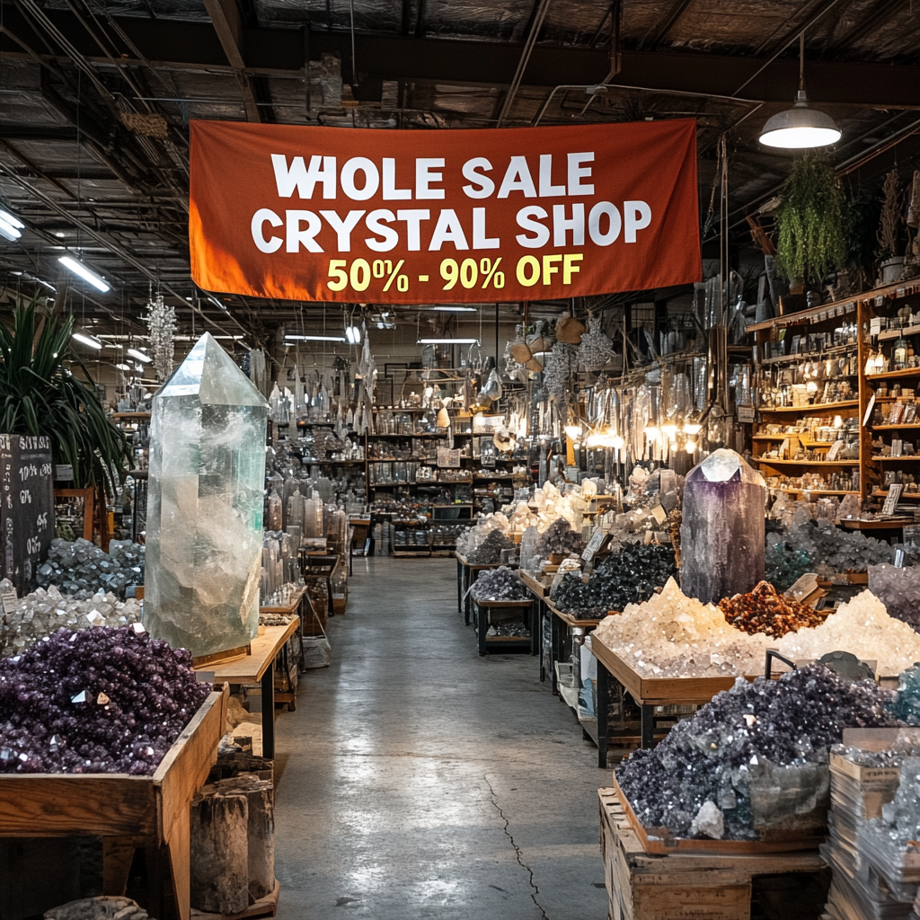 Spirit Magicka Crystals Facebook ad: Wholesale Crystal Shoppers Pay 50% - 90% Less!