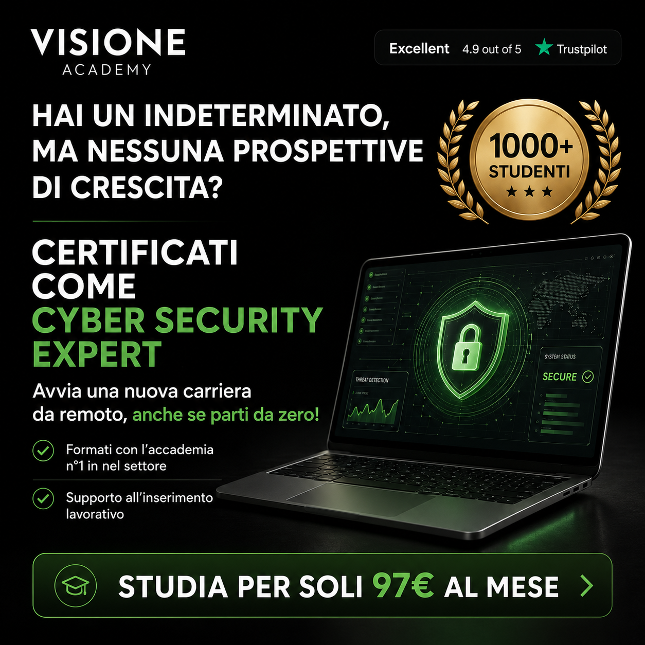 Visione Academy Facebook ad: Formazione Informatica