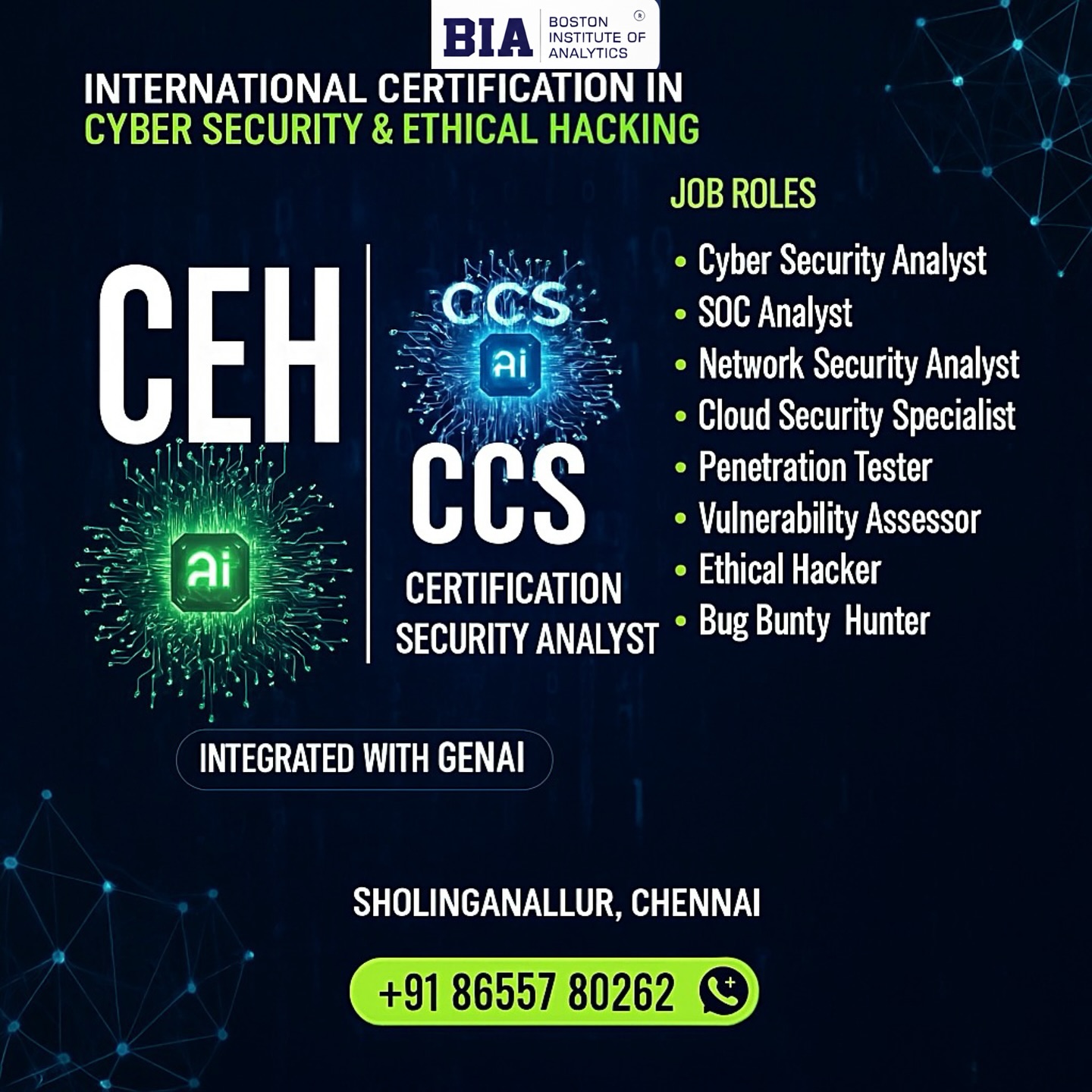 Boston Institute of Analytics - Sholinganallur, Chennai Campus Facebook ad: Caption