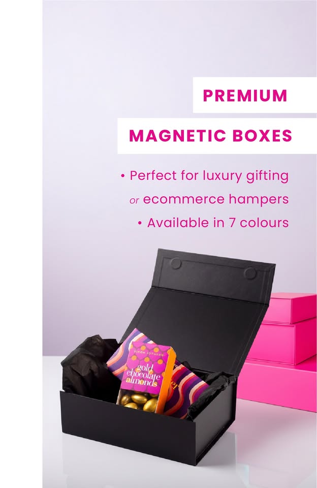 NEON eCommerce Packaging Facebook ad: Discover NEON's Premium Magnetic Gift Boxes for a…