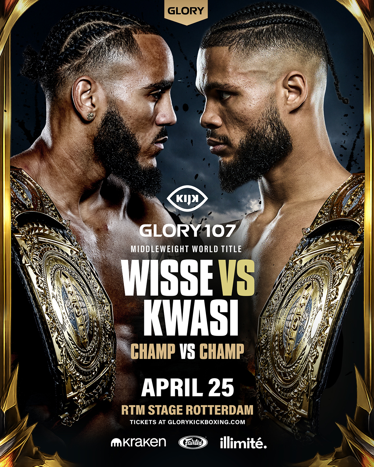 GLORY Kickboxing Facebook ad from Apr 16, 2026
