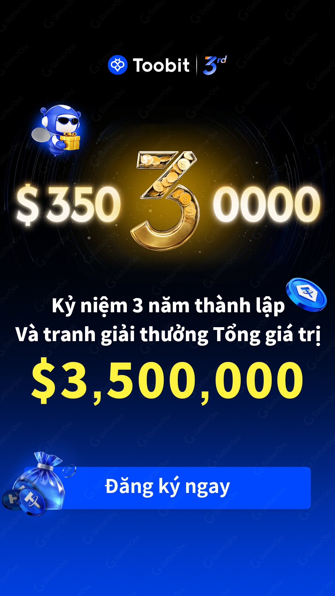 Toobit Facebook ad: Đăng Ký Sớm Nhận Ngay 30 USDT - Cuộc Chiến 3 Năm Toobit!