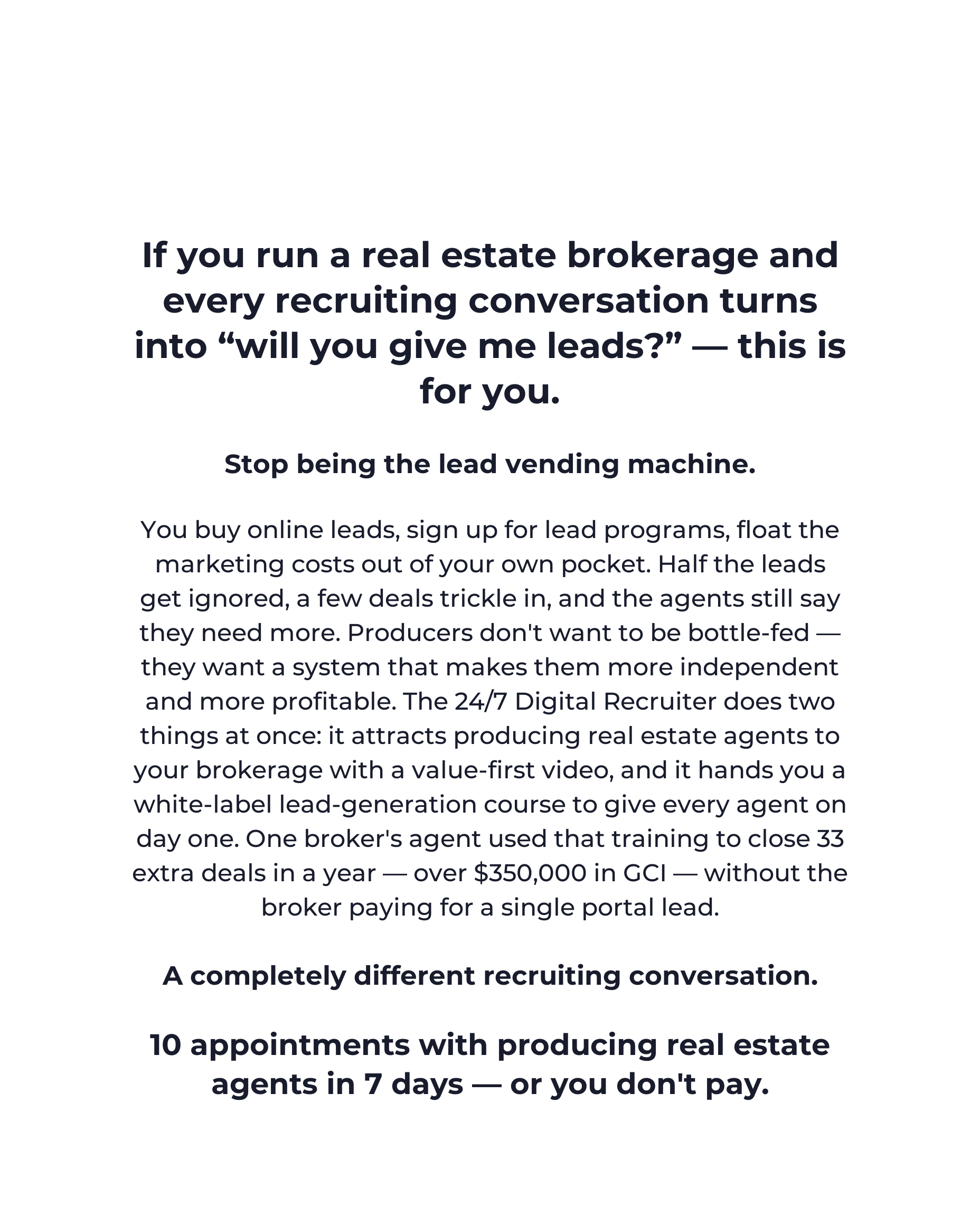 Agentattraction.io Facebook ad: Real Estate Brokers, This is For You