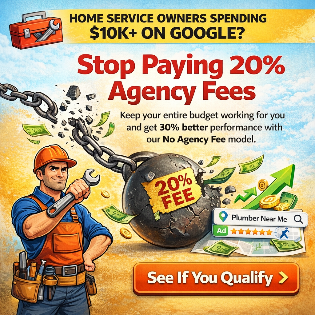 ServiceLine Facebook ad: Google Ads With No Agency Fees On Top
