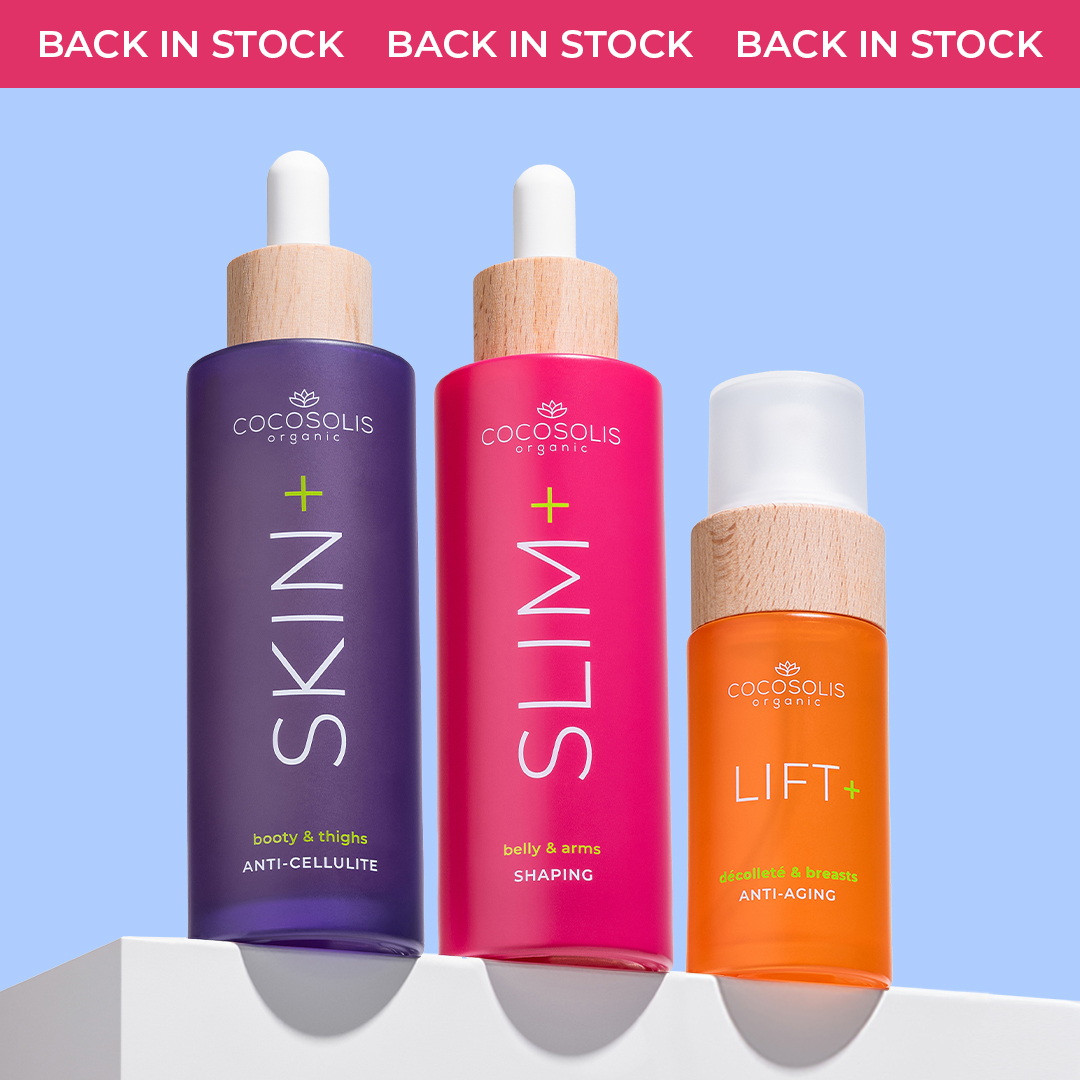 COCOSOLIS Facebook ad: BACK IN STOCK