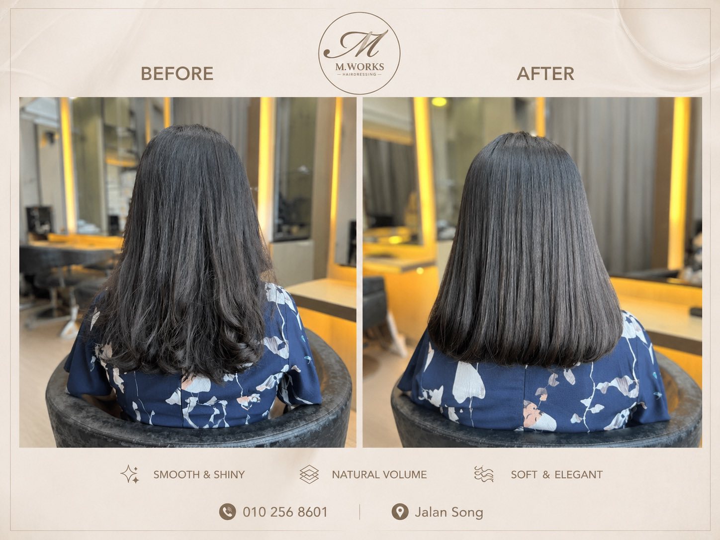 M Works Hairdressing,Jalan Song Facebook ad: STILL struggling with flat, frizzy hair every morning?