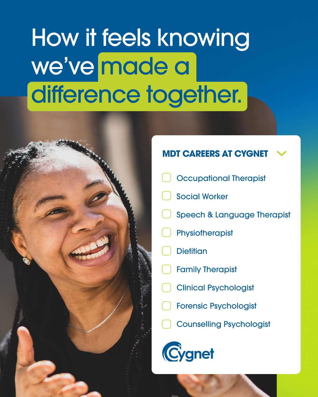 Cygnet Careers Facebook ad: Explore MDT careers at Cygnet