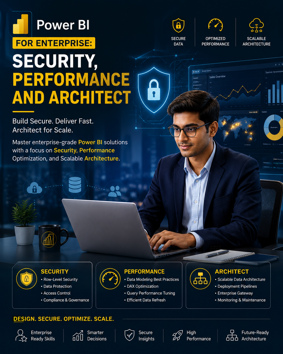 Maharashtra Knowledge Corporation Limited (MKCL) Facebook ad: Power BI for Enterprise: Security, Performance & Scale