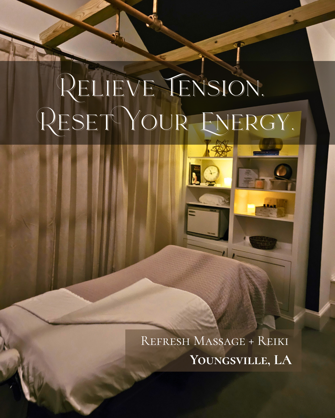 Refresh Massage Youngsville Facebook ad from Nov 4, 2025