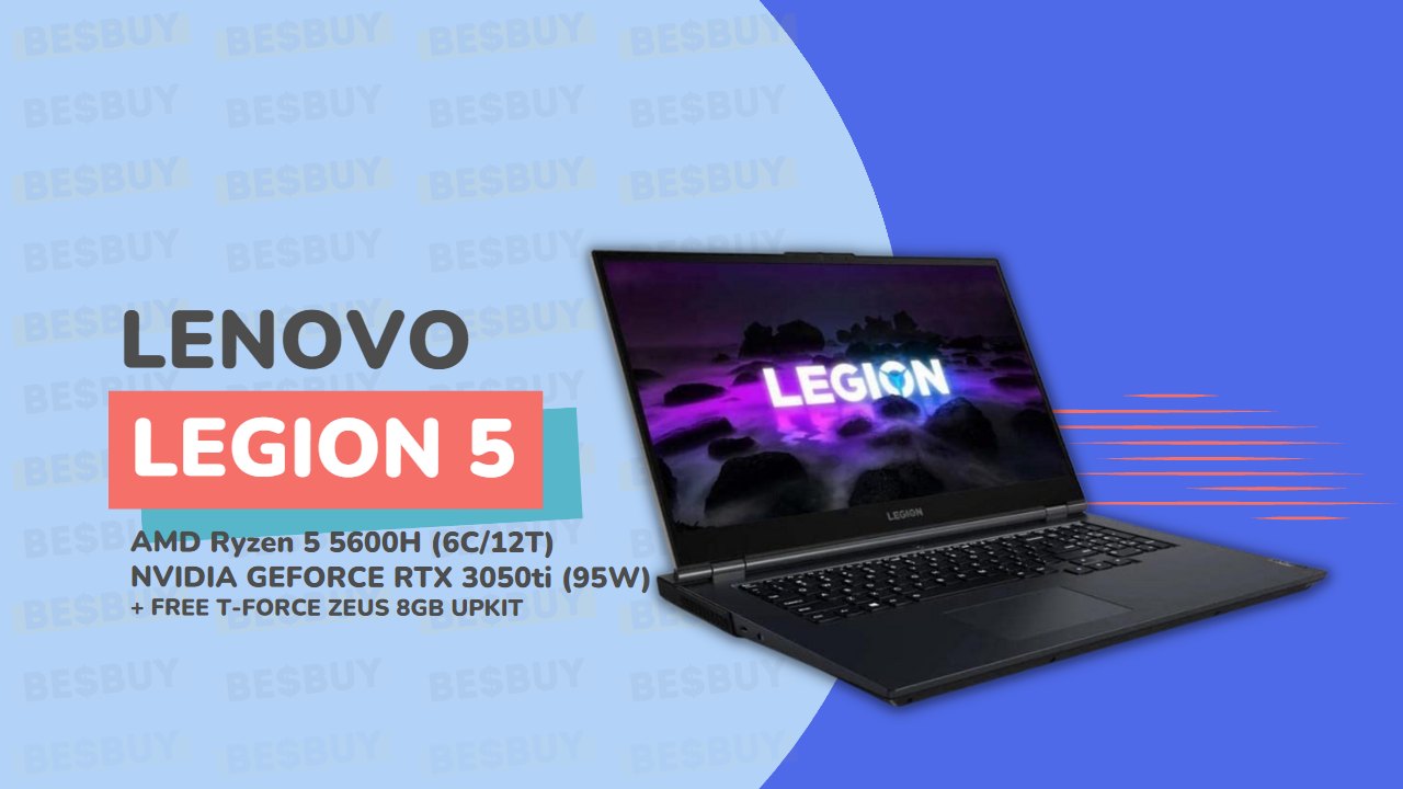 Bes Buy Facebook ad: Lenovo Legion 5 - AMD Ryzen 5 5600H - RTX 3050 Ti 4GB