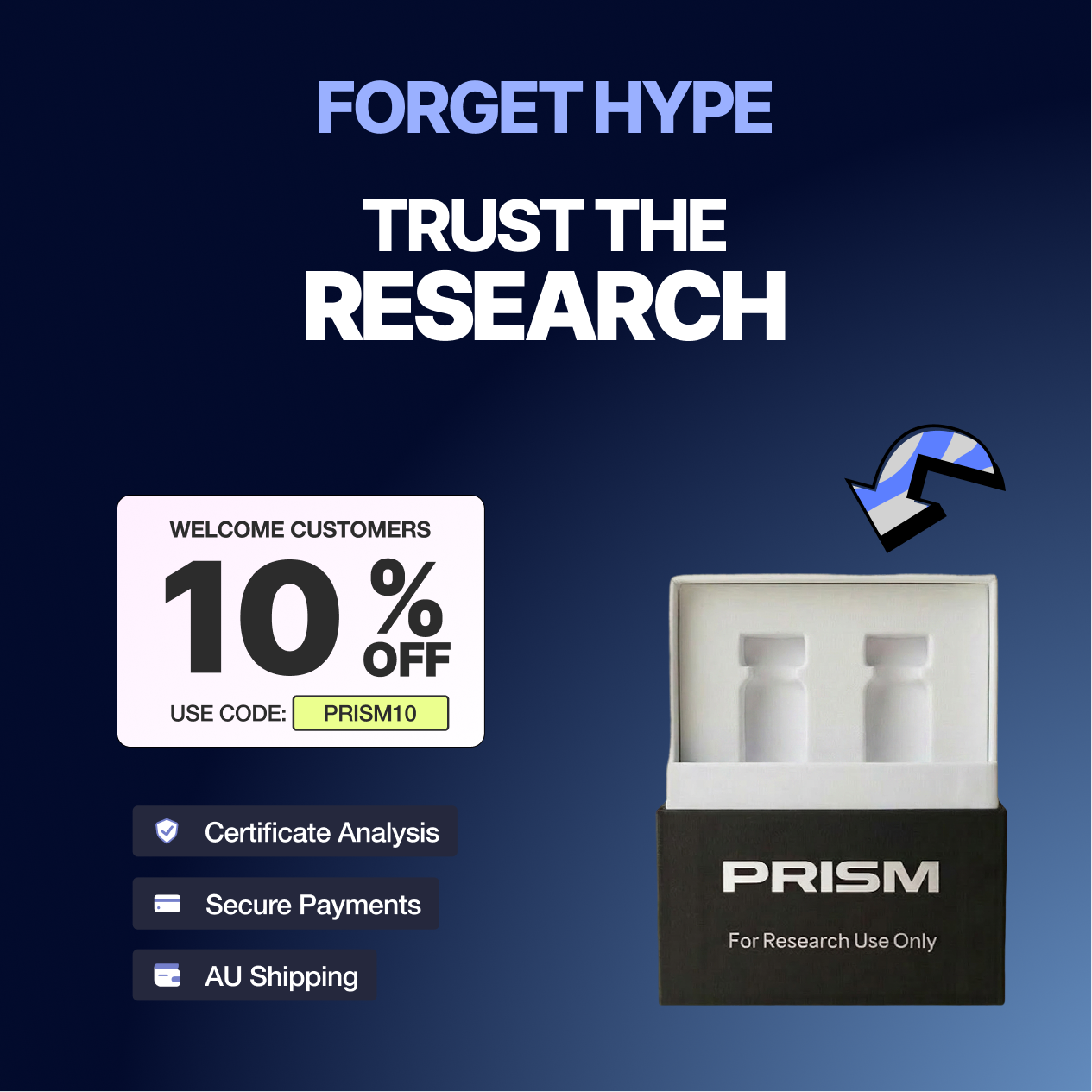 Prism Labs Facebook ad: Explore Research Materials