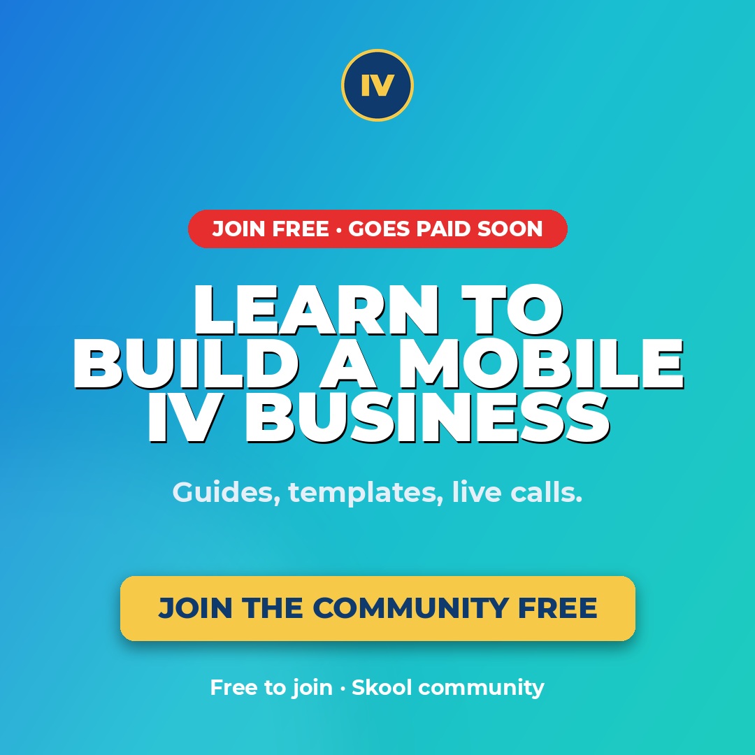 OMG Marketing Facebook ad: Thinking about starting a mobile IV business?