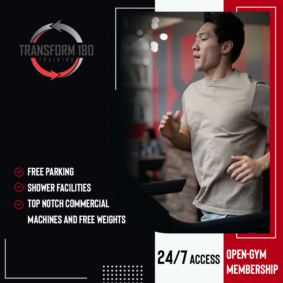 Transform 180: Gym, Community, Results Facebook ad