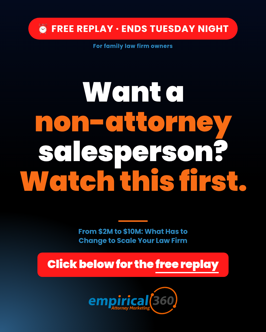 Empirical 360 Facebook ad: Replay Ends Tonight