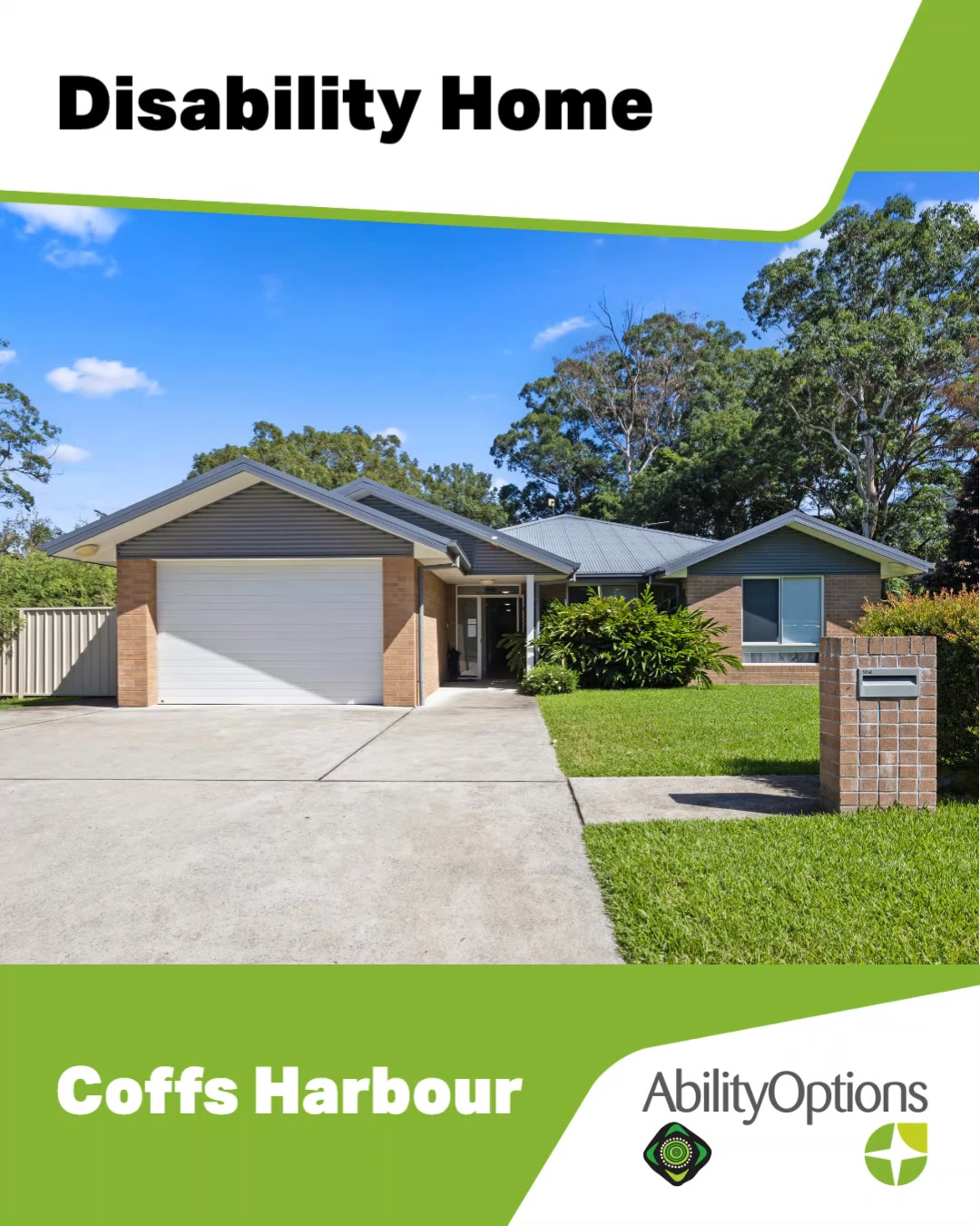 Ability Options Facebook ad: Disability Home Coffs Harbour