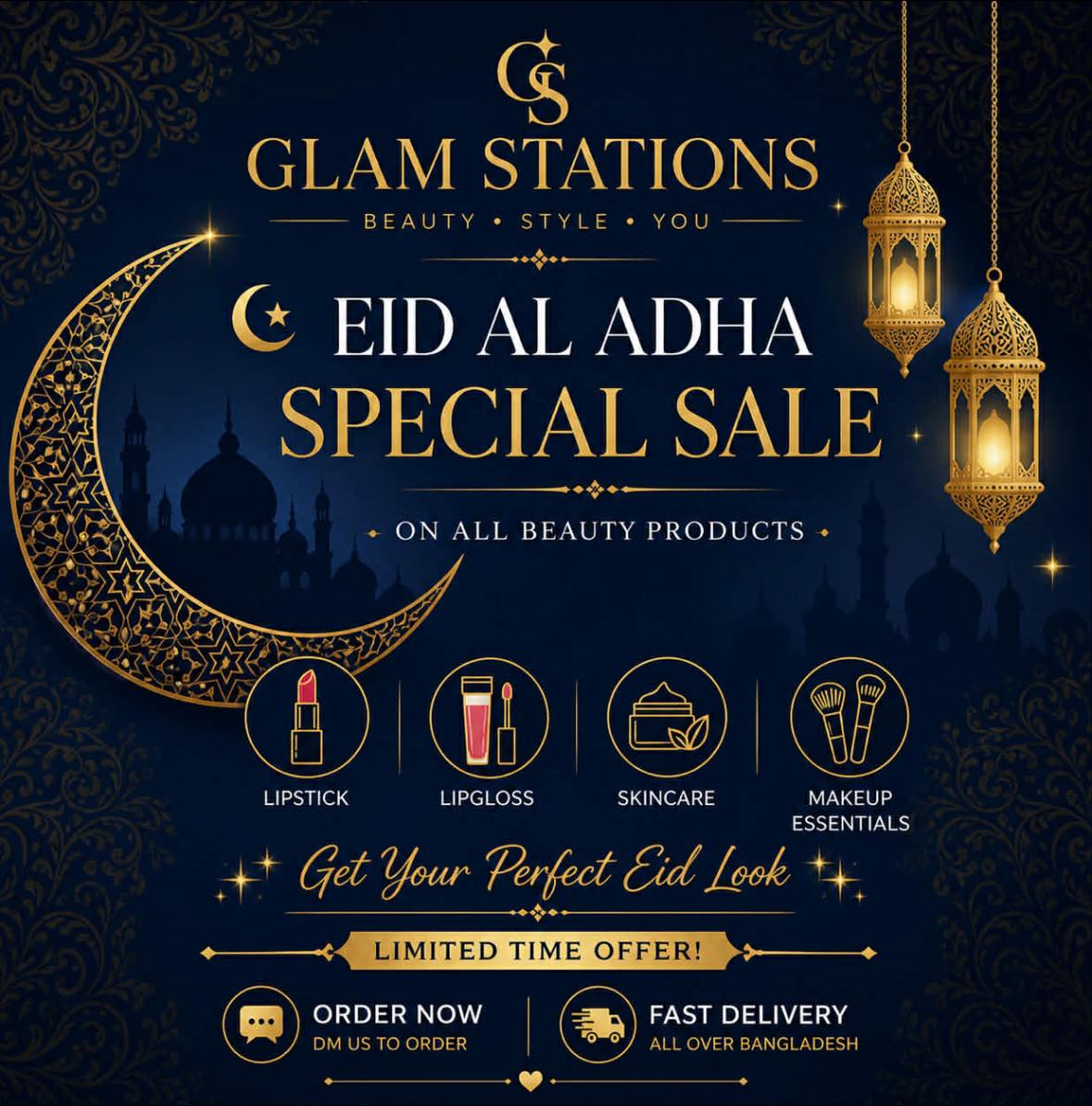 Glam Stations Facebook ad: Glam Stations Eid-ul-Adha Offer