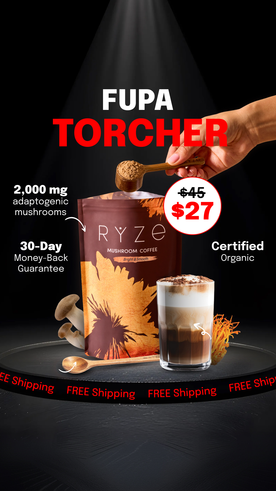 RYZE Superfoods Facebook ad