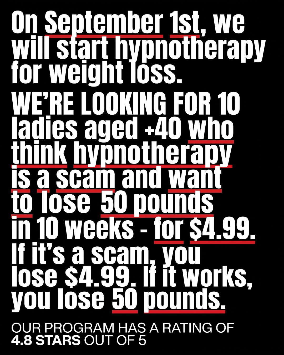 Hypnozio: power of hypnotherapy Facebook ad