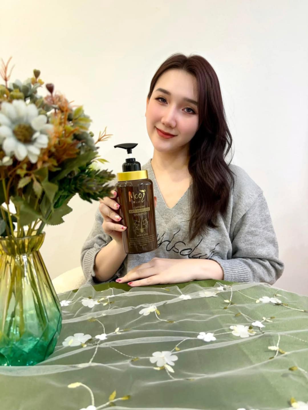 Mooi แชมพูลดผมร่วง สูตรCaffeine Facebook ad