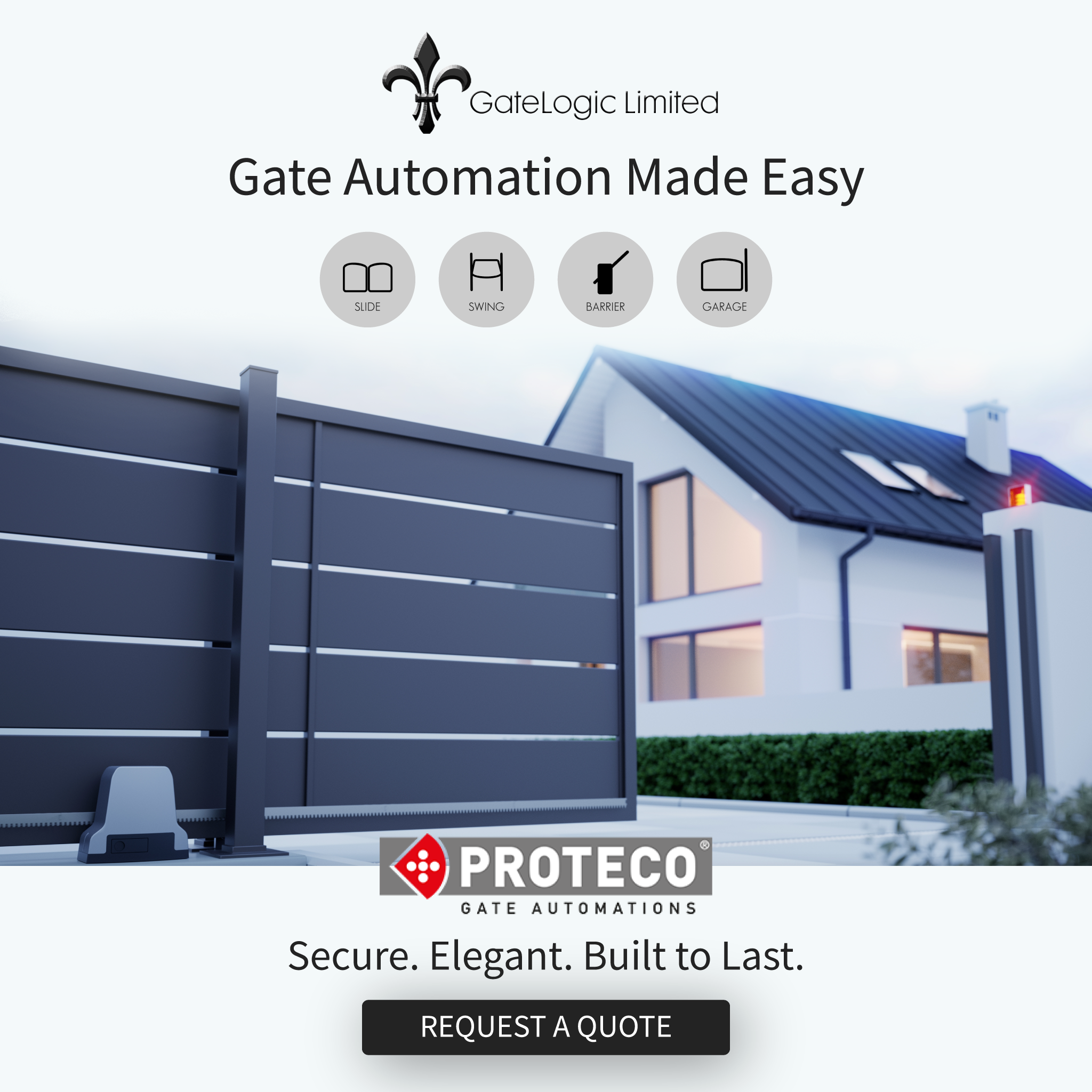 GateLogic Limited Facebook ad: Upgrade to an Automatic Gate