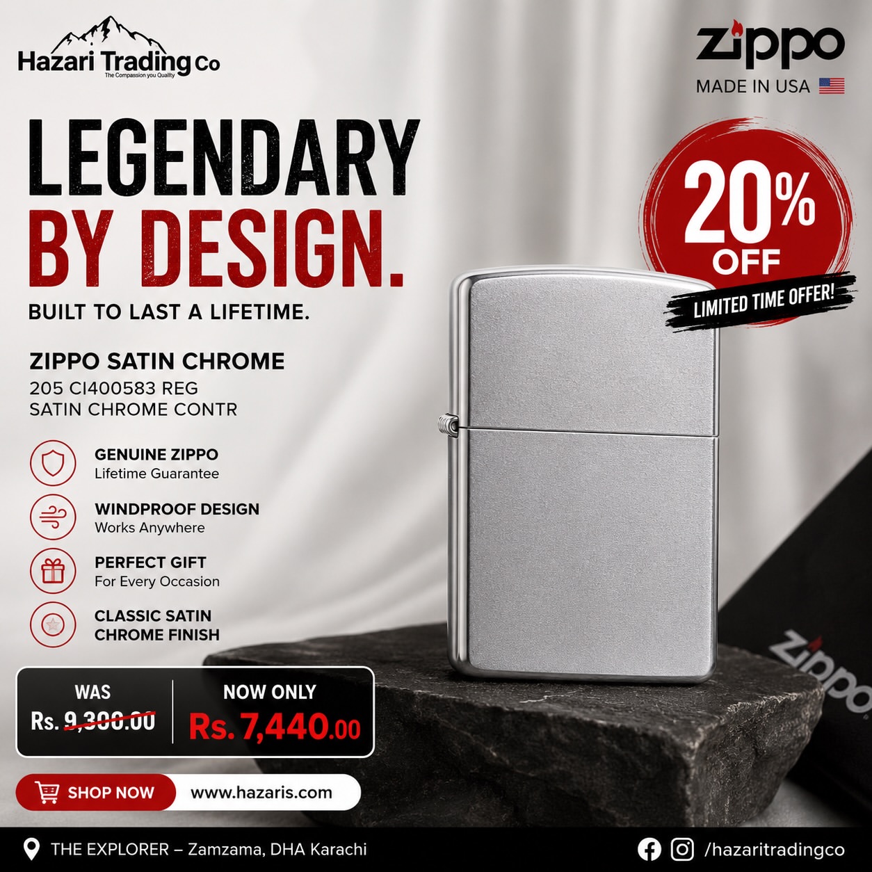 TheExplorerpk Facebook ad: More than a lighter.