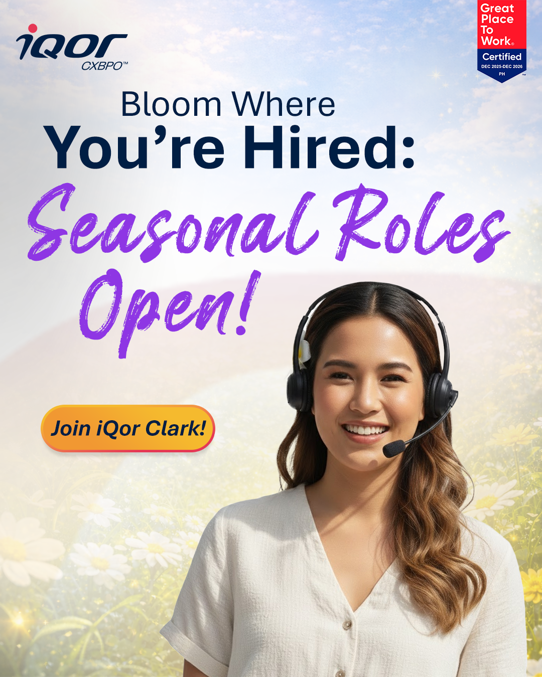 iQor Philippines Facebook ad: Hot opportunities & cool jobs await at iQor Clark