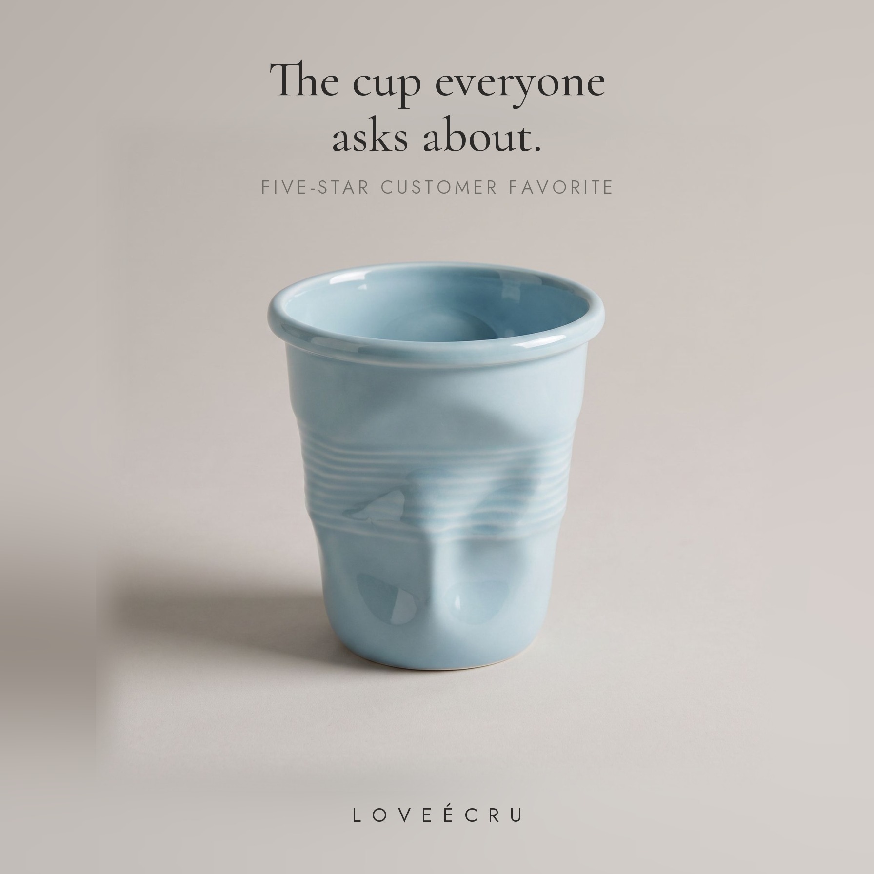 LoveÉcru Ceramics Facebook ad: The Cup Everyone Asks About