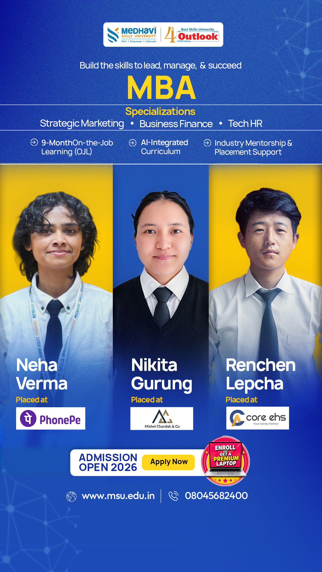 Medhavi Skills University, Sikkim Facebook ad from Jun 11, 2026