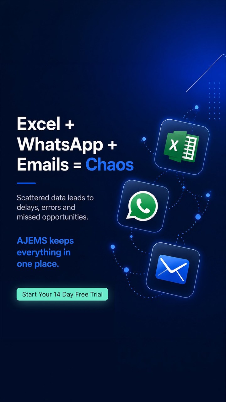 AJEMS. Facebook ad: Still relying on Excel sheets, WhatsApp messages and…
