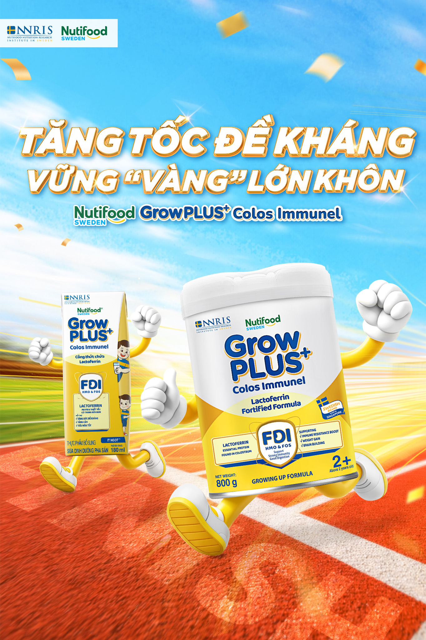 GrowPLUS+ NutiFood Facebook ad: TĂNG TỐC ĐỀ KHÁNG, VỮNG VÀNG HÀNH TRÌNH…